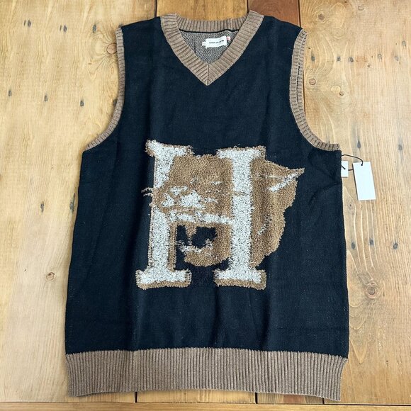 HONOR THE GIFT Mascot Sweater Vest Dress NWT XL Tan Black‎ - Picture 2 of 8